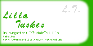 lilla tuskes business card